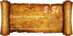 Egyed Zsuzsanna névjegykártya